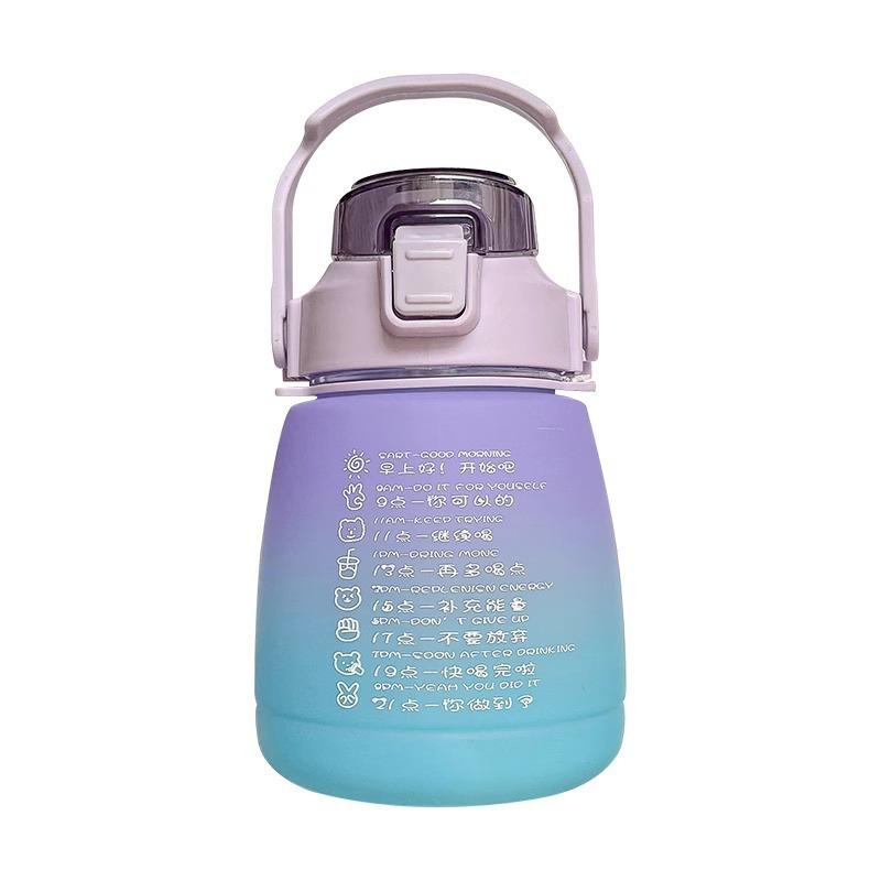 Water Cup Frosted Gradient Color Pot-belly Cup Male and Female Students Portable Large Capacity Water Bottle Cup
