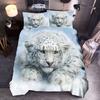 Animal Polyester Duvet Cover Set King Queen Twin Full Size Wild Animals Wolf Lion Fox Tiger 3D Print For Boys Bedding Set