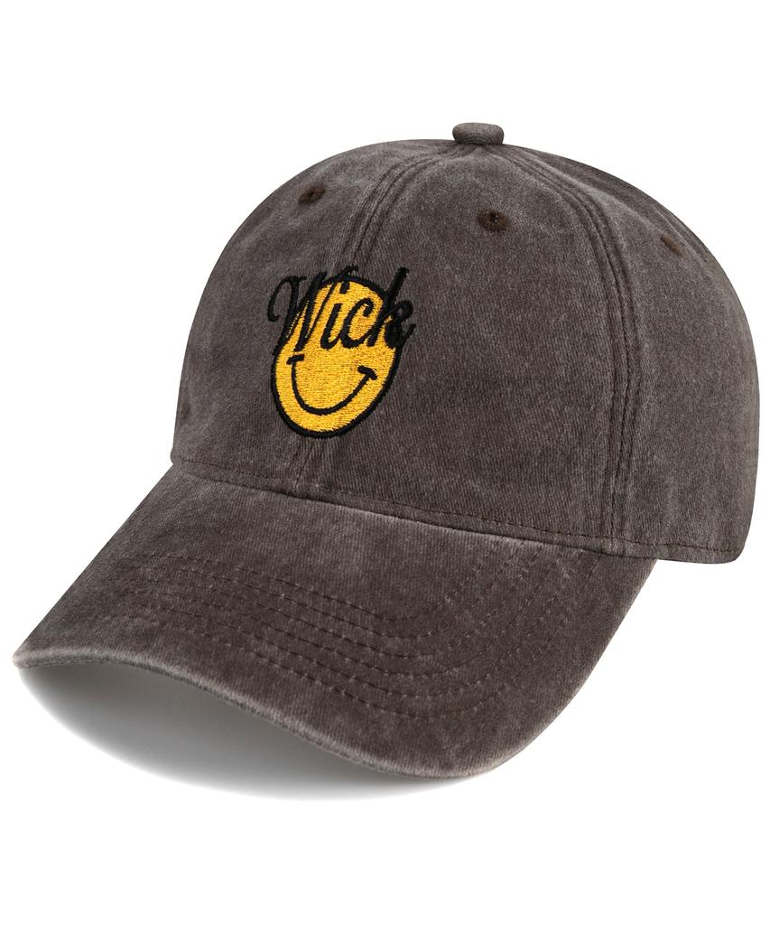 Wig Smile Stonewashed Ball Cap - Brown
