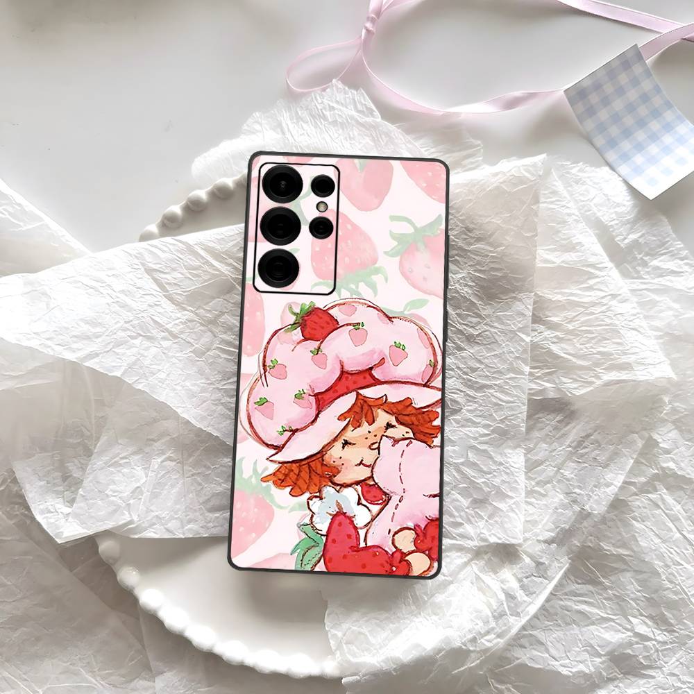 S-Strawberry-shortcake Girl Phone Case For Samsung S 24 Fe 25 Ultra Plus 20 Lite 21 30 22 23 24 22 Ultra 5G Fundas
