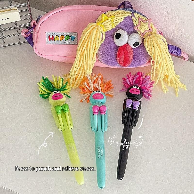 Cartoon Ballpoint Pen Creative Gel Pen Smooth Writing Stress Relief Student Study Office School Art Supplies