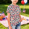 Girls Short Sleeve T Shirt Independence Day Print Casual Tee Top Lightweight Comfortable Soft Fabric Summer Shirt for Kids