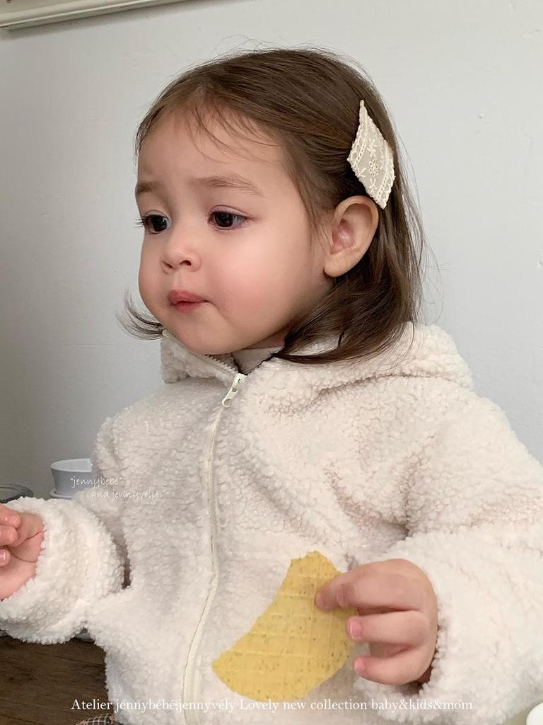 Children's Bunny Ear Lambswool Jacket - 2025 New Korean Style Warm Autumn Winter Coat for Baby Girls