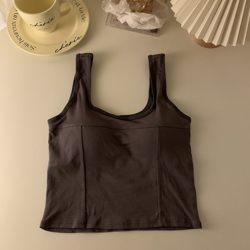 Women Bras Tank Vest Solid Long Underwear For Girls Casual Bras Solid Simple Lingerie Inner Tops Street Wear