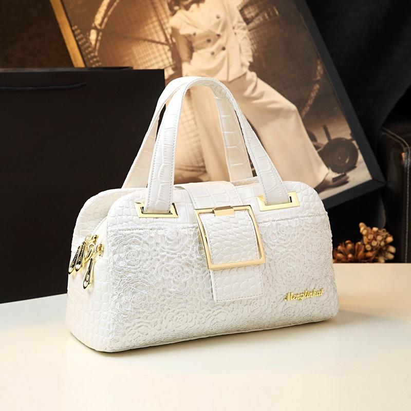 

Fashion Lace Tote Bag Female Elegant Mom Bag One Shoulder Crossbody Multi-Layer Medium And Large Capacity Bag білий