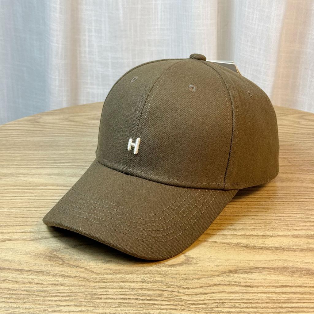 Woolen Embroidered H Letter Duck Cap for Women Autumn and Winter Versatile Youth Casual Baseball Cap for Couples