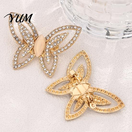 Romantic Butterfly Brooch Women Hollow Brooch, Golden Decorative Badge Clothing Accessory Pin, Sweater Cardigan Coat Dress Jewelry Accessories
