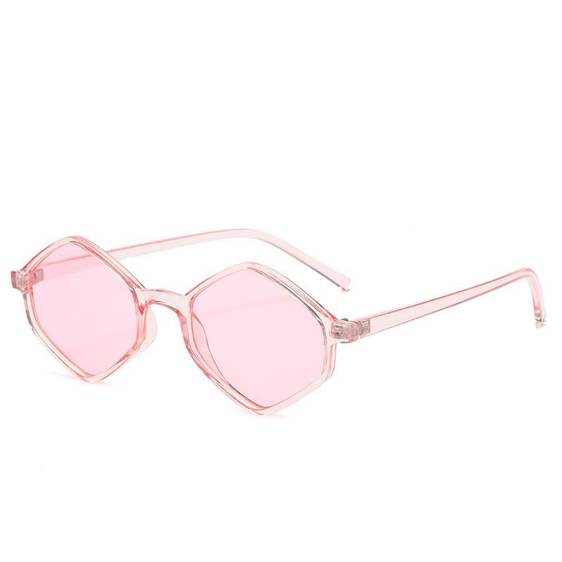 Fashion Retro Sunglasses Women Brand Designer Unique Purple Polygonal Sun Glasses For Female Small Frame Punk Rhombus Eyewear