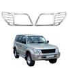 Chrome Head Lamp Covers Trim Car Accessories For Toyota Land Cruiser Prado FJ90 90 3400 1996 1997 1998 1999 2000 2001 2002