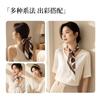 100% Pure Silk Scarf Women Lightweight Long Wrap Elegant Headband Stylish Accessory Fashion