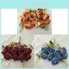 Wedding Rose Bridal Bouquet Artificial Flower For Home Decor And Photography Props