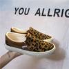 2025 Ladies' Spring Leopard Print Canvas Slip-On Shoes Korean Style Student Trendy Flat Rubber Sole All-Match Chic Lazy Shoes