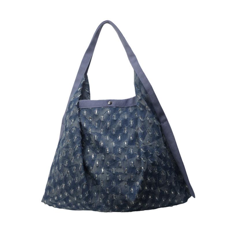 

Нишевый дизайн ленивый ветер большая вместимость индивидуальная джинсовая сумка через плечо модная трендовая сумка-мессенджер женская холщовая сумка