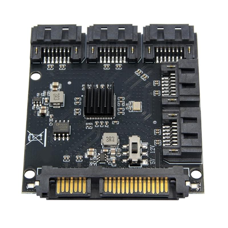 

SATAs Port Multipliers Adapter Toolless Installation For 5 Devices Simultaneous Data Transfer PCBs Construction 1