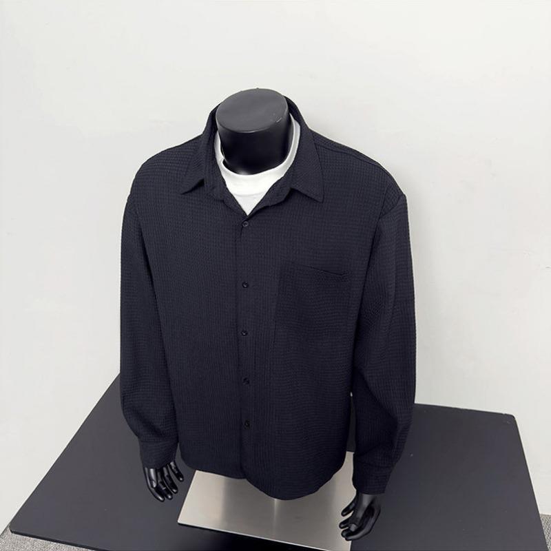 2025 Frühling und Herbst Arbeitshemd Herren Langarm Freizeitjacke Mode Locker Lässig