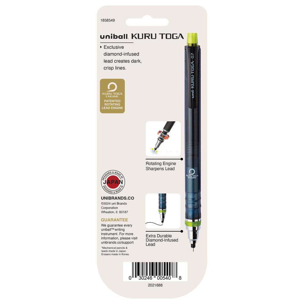 Mitsubishi Pencil Uni-ball KuruToga 0,7 mm zestaw ołówków mechanicznych startowych