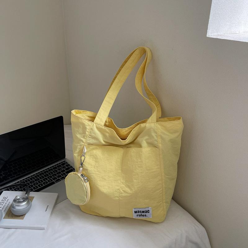 Summer new new waterproof nylon casual shoulder cloth bag women's large-capacity commuter tote bag