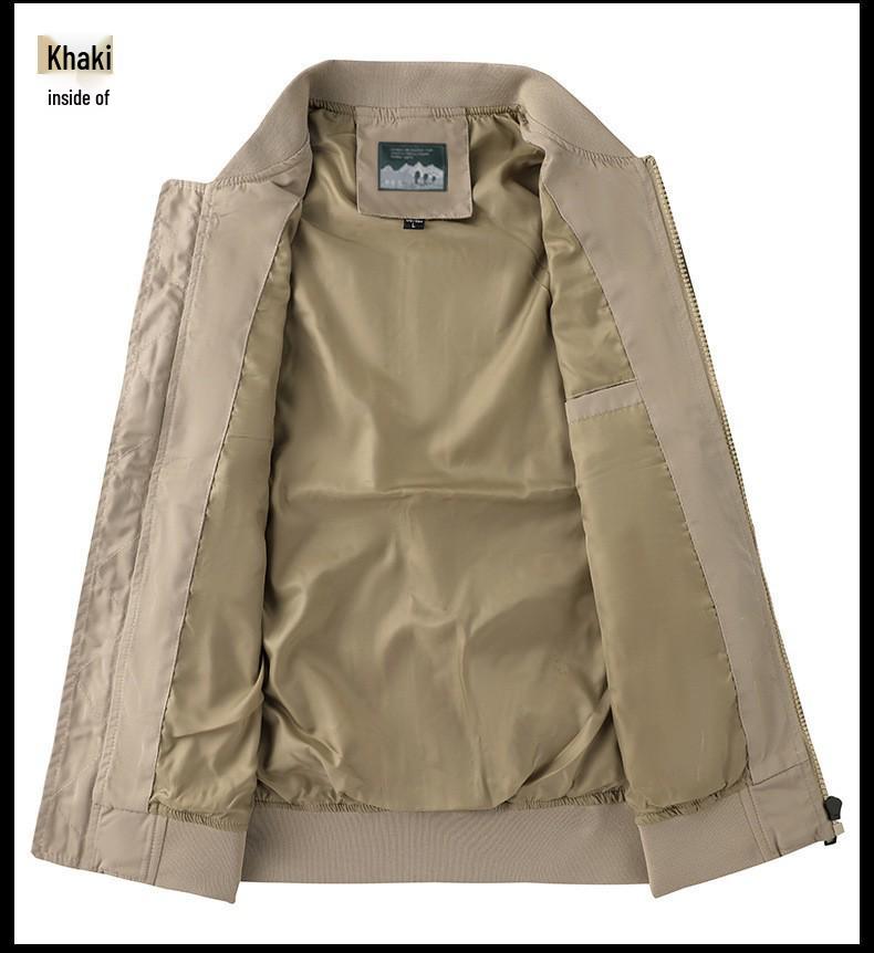 Pánská přeshraniční bomber bunda - Funkční baseballový kabát s více kapsami a větruodolná bunda