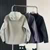 Stone Men's Hooded Windproof Workwear Jacket - American Style for Spring and Autumn