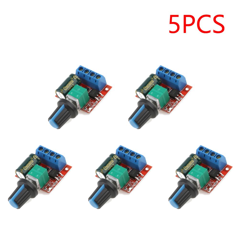 5-30Pc 5A 90W PWM 12V DC Motor Speed Controller Module DC-DC 4.5V-35V Low Voltage Motor Speed Controller Adjustable Drive Module