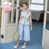 Fuluomi Girls' Floral Sleeveless Top & Wide-Leg Pants Set