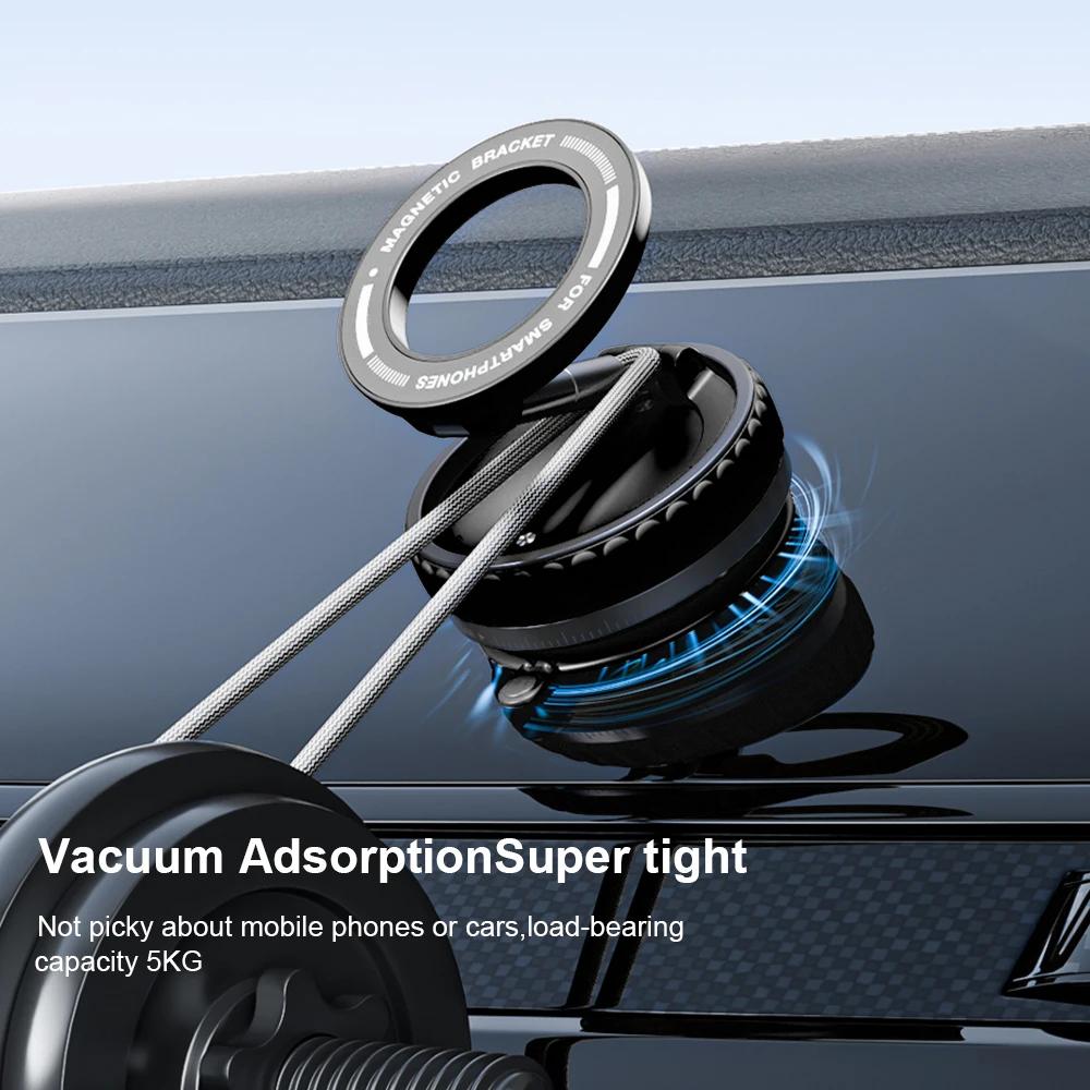 Vacuum Magnetic Car Phone Holder Magnet Mount Mobile Cell Phone Stand Gps Support 360 Degree Rotatable Suction Cup for Car