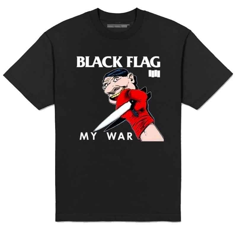 New Authentic Black Flag Band My War Album Official SST Records Punk TShirt Unisex T-Shirt L