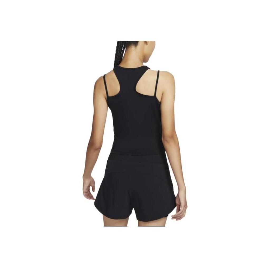 Nike Canotta da donna senza maniche girocollo con logo monocolore Dri-FIT Nera DX6488-010