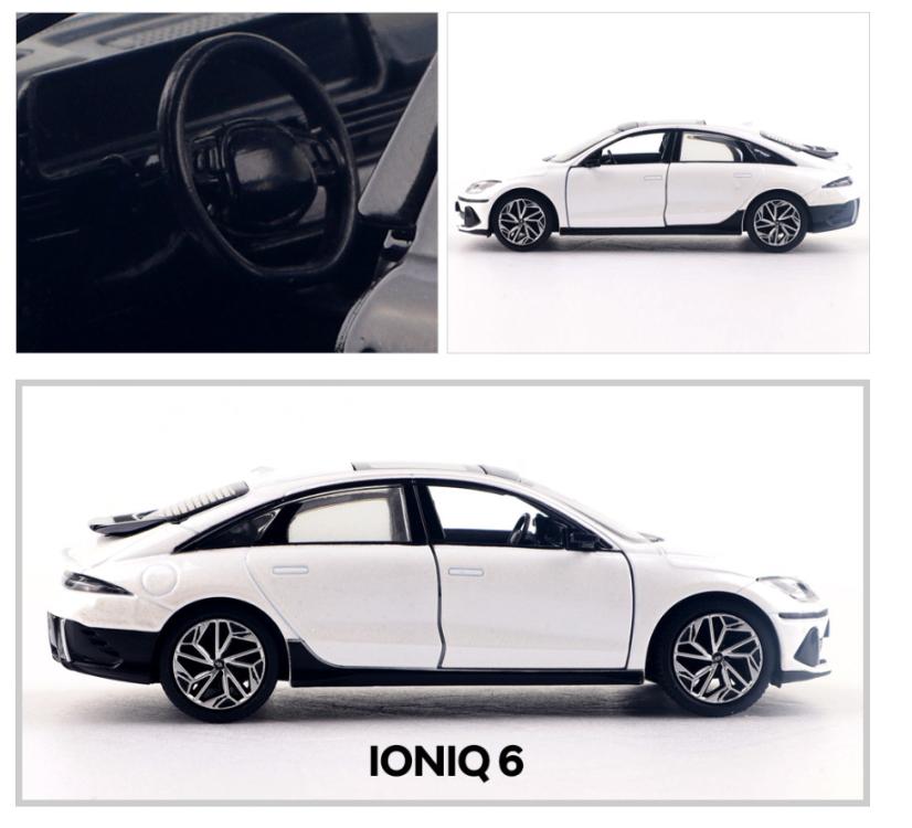 HYUNDAI Genuine  IONIQ 6 Diecast Car 1:38 Miniature Display Car Toy