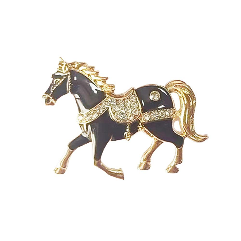 Vintage Running Horse Brooch Red/Blue/Gold/Silver Traditional Zodiac Animal Badge Tang Dynasty Enamel Animal Lapel Pin