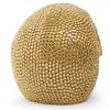1pc, Resin Sparkling Golden Skull Statue With Intricate Detailing For Office Decoration Or Halloween Party