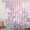 Elegant Pastel Floral Print Waterproof Shower Curtain - Stylish, Durable & Easy-Care Choice for Romantic Bathroom Decor