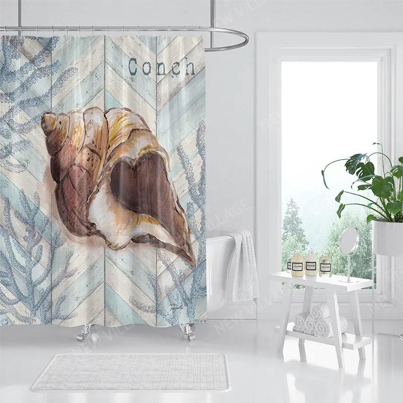 Home Waterproof Fabric Bathroom Curtain Accessories Shower Shower Curtain Atlantis Style Shower Curtain