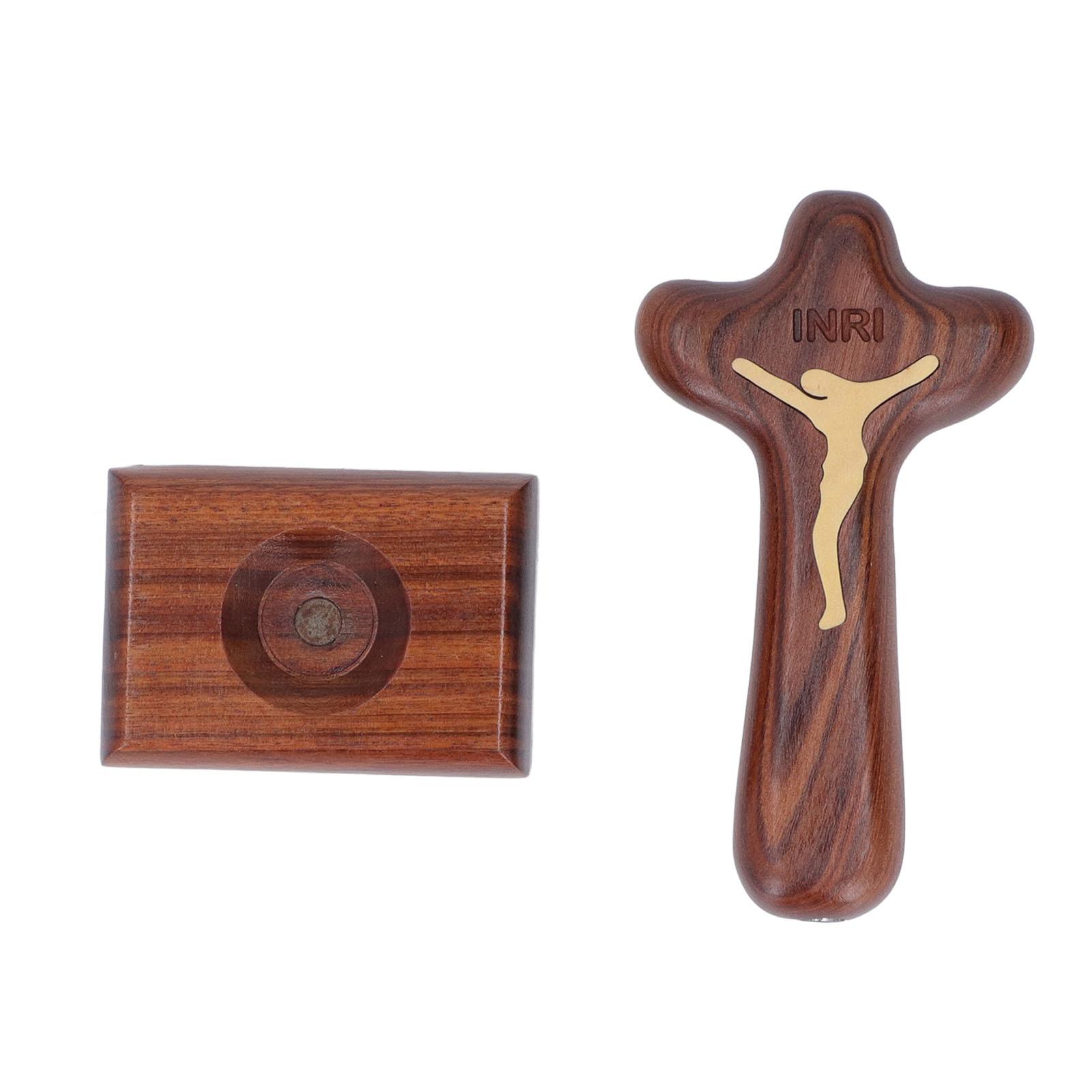

Деревянные крестики для крещения Натуральная текстура Магнитные стоячие Изысканная полировка Резные крестики для дома