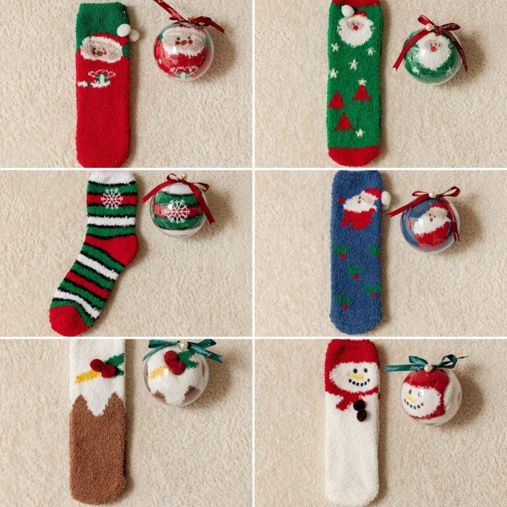 Elk Mid Tube Socks Santa Claus Christmas Tree Pendant Classic Women's Floor Socks  Christmas