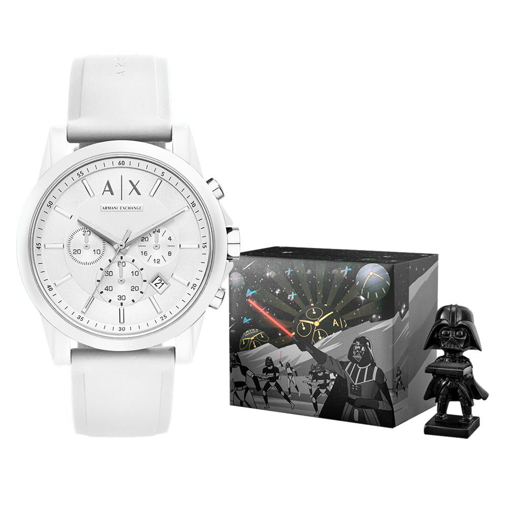 

ARMANI EXCHANGEAE Wrist Watch Quartz Movement Silicone Strap White Dial Unisex AX1325 Darth Vader Gift Box