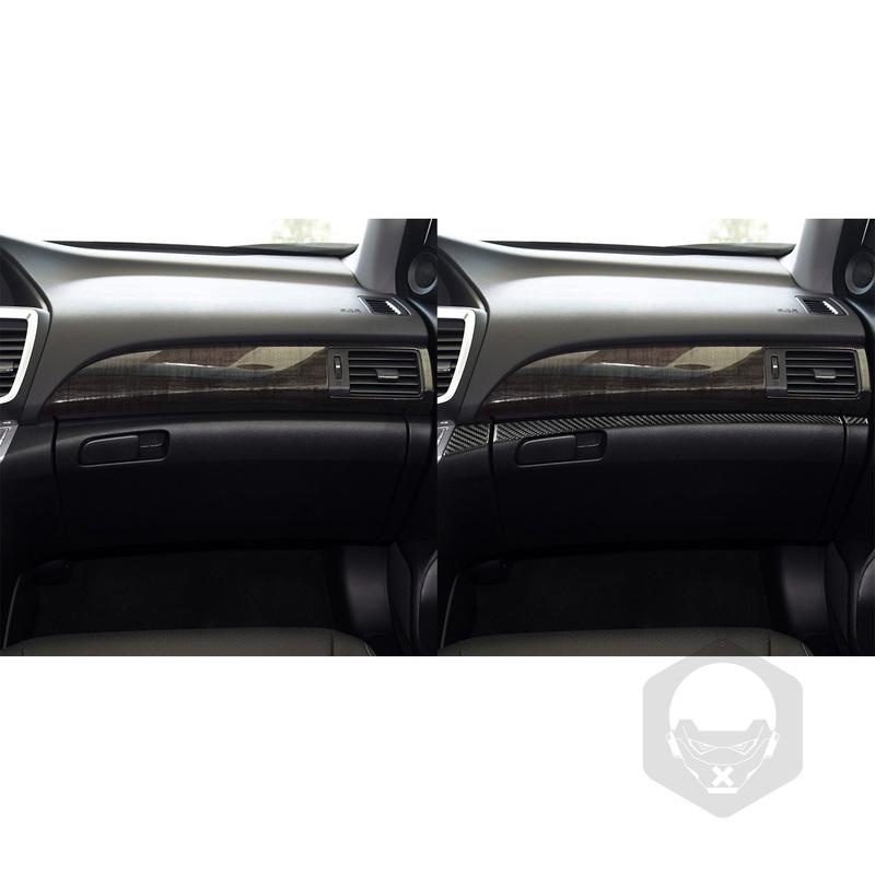 Real Carbon Fiber Car Accessories Center Console Strip Modified Cover Soft Sticker For Honda Accord 9th Gen 2014 2015 2016 2017