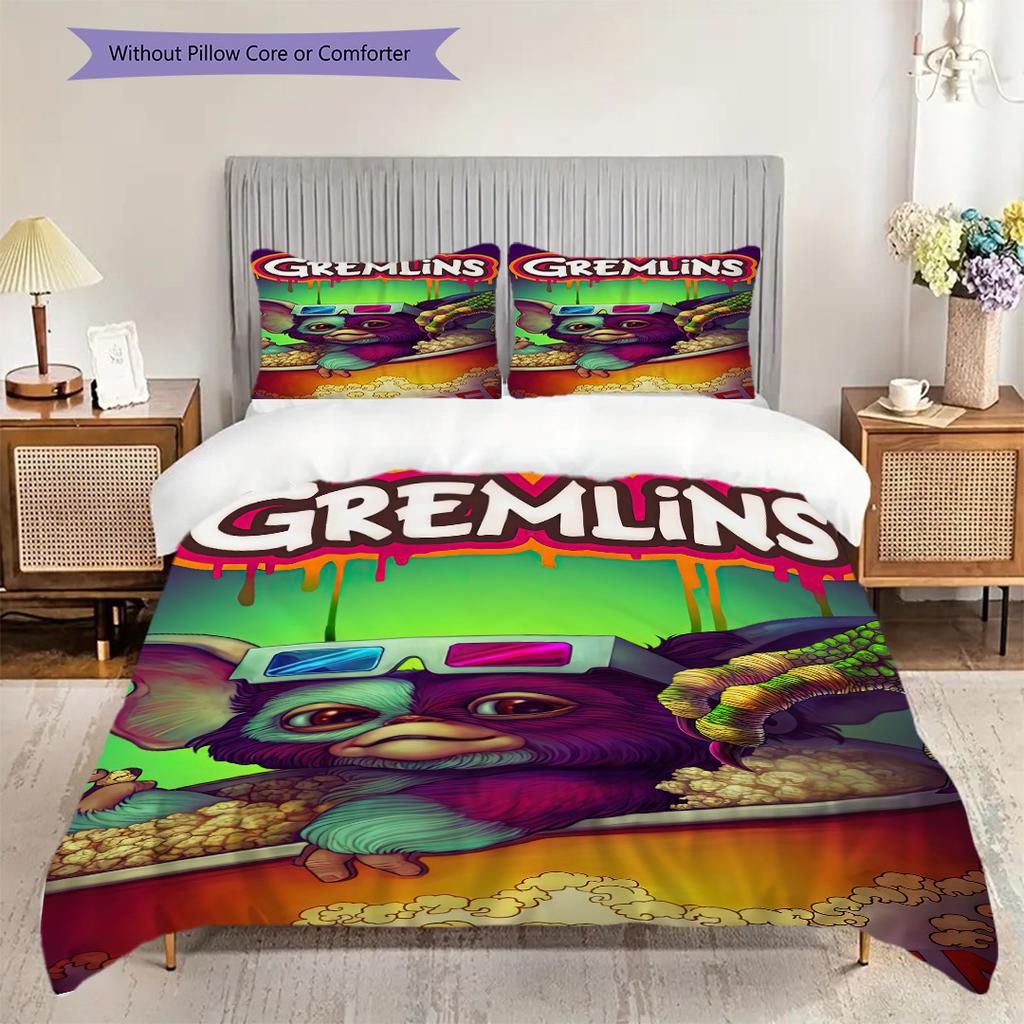 Gremlins 3D Movie Home Soft Sofa Cover Blanket Down Pillowcase Duvet Cover Without Core Bedding 1 Duvet Cover 2 Pillowcase Without Core