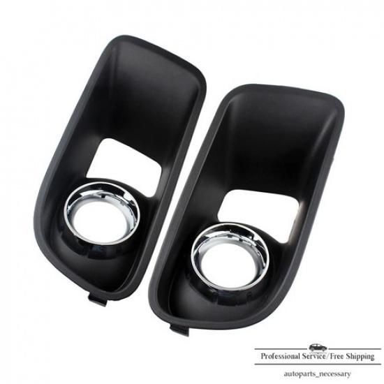 PAIR Fog Light Lamp Chrome Bezel Cover Grilles For 2012-2014 Dodge Charger SRT-8