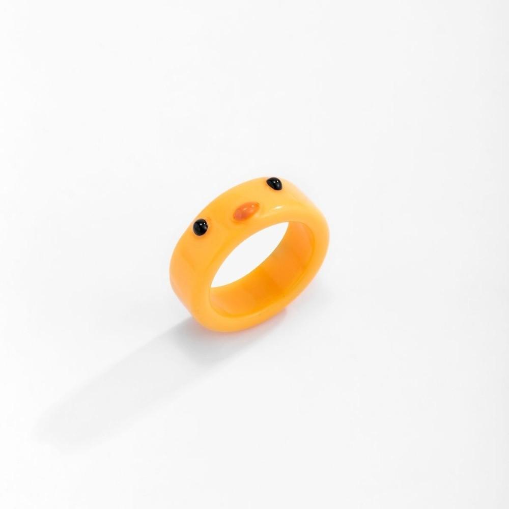 

Funny Colorful Contrast Animal Girls Korean Resin Ring Frog Finger Rings Acrylic Fashion Jewelry