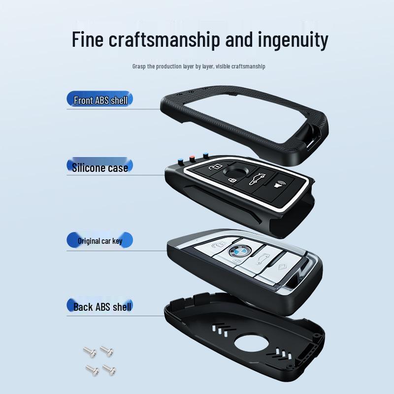 3, 5, 7 Series Blade Key Case - Luminous Protective Shell for 320i, 525li Remote & X3 Buckle