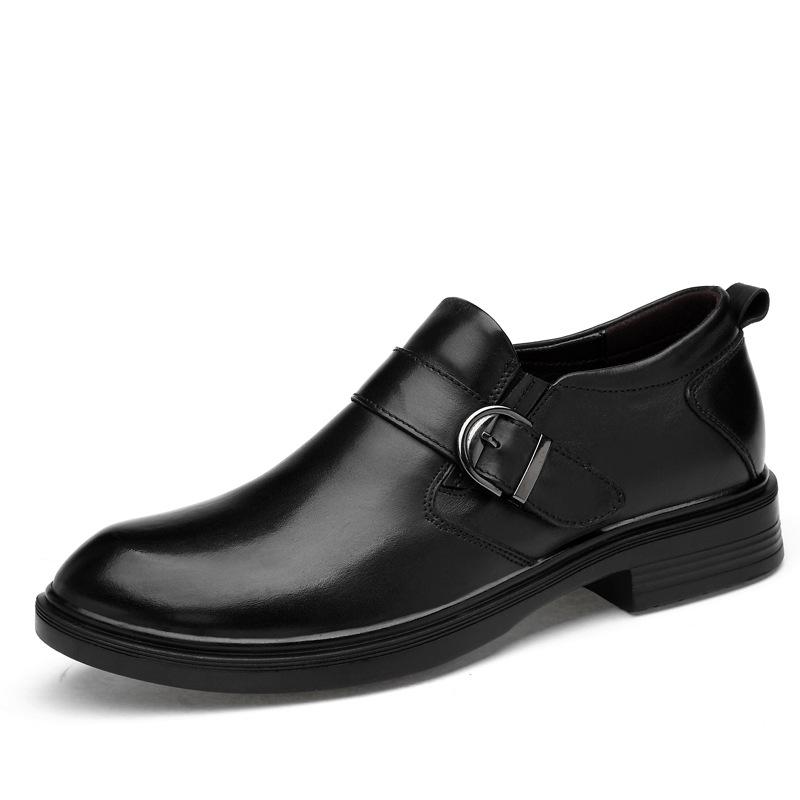 Men's Casual Business Crocodile Leather Shoes - Breathable Cowhide for Spring & Autumn