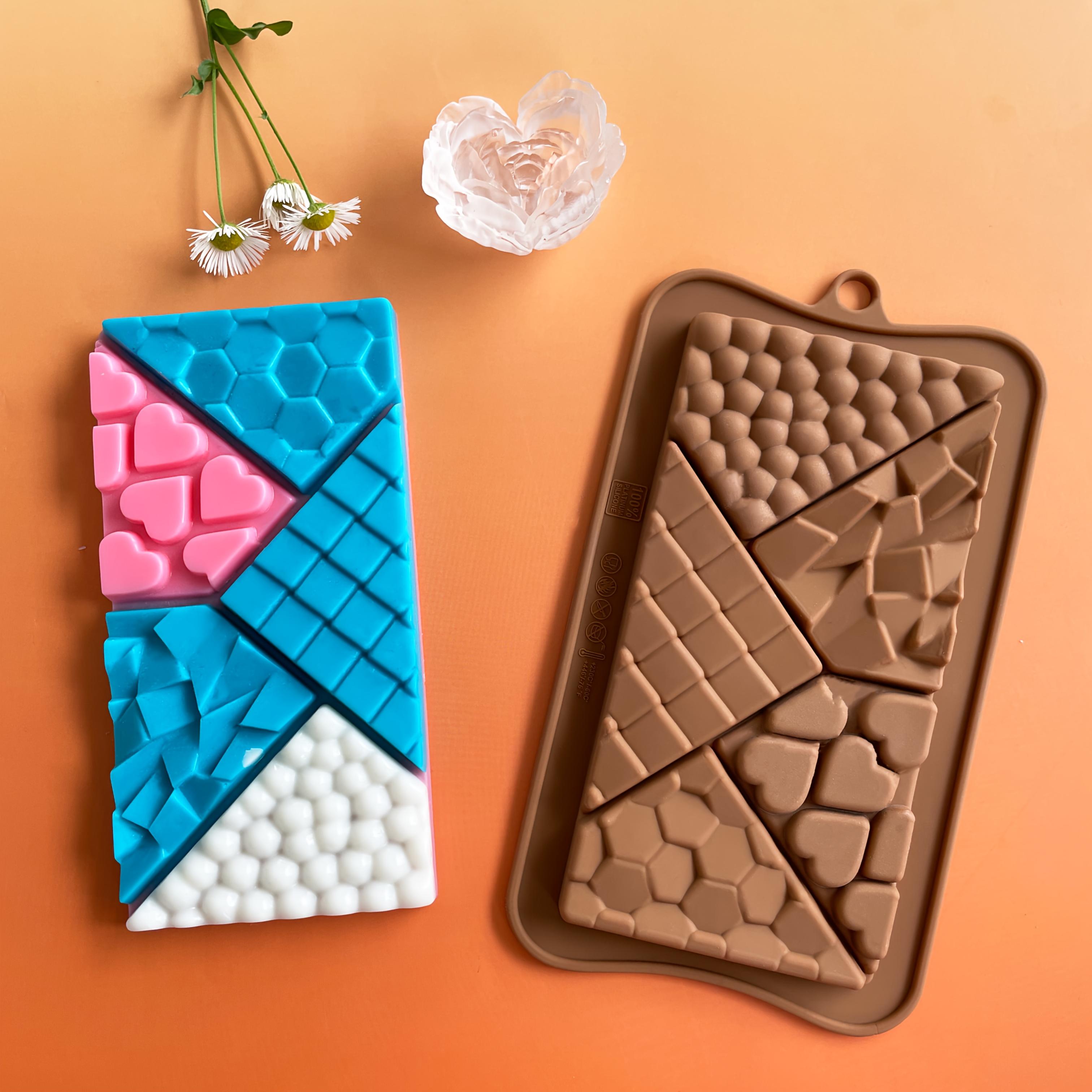 

1PC Chocolate silicone mold, interlocking design, chocolate baking cake mold, aromatherapy wax tablet mold, resin mold, soap silicone mold. Chocolate Chips