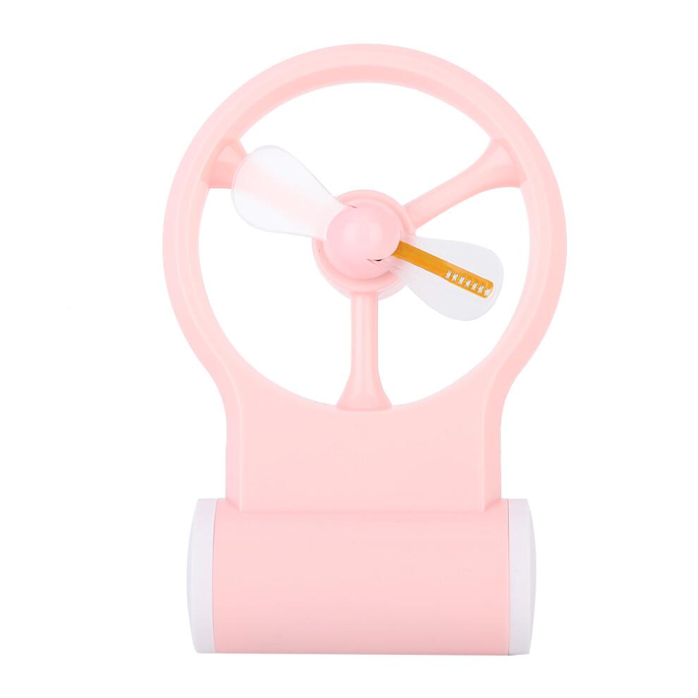 Mini Desk Fan For Home Office, Rechargeable Handheld Fans With Customizable Light-Emitting Fonts, Battery Operated, LED Display Feature, Durable