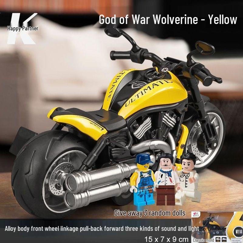 Alloy Motorcycle Model Toy for Boys - Racing Car Ornament and Decompression Toy