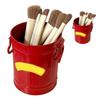 Pen Holder Metal Large Capacity Cute Practical Office Desk Pencil Holder for Study Classroom Red