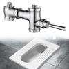 Heavy Duty Brass Toilet Flush Valve Wear-Resistant Manual Press Valve for Squat Toilet Versatile Application in School Hotel