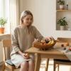 Fruit Platter, Rattan Woven Storage, Cute Desktop Woven Bread Basket, Living Room Kitchen Storage Basket, Snack Storage Basket