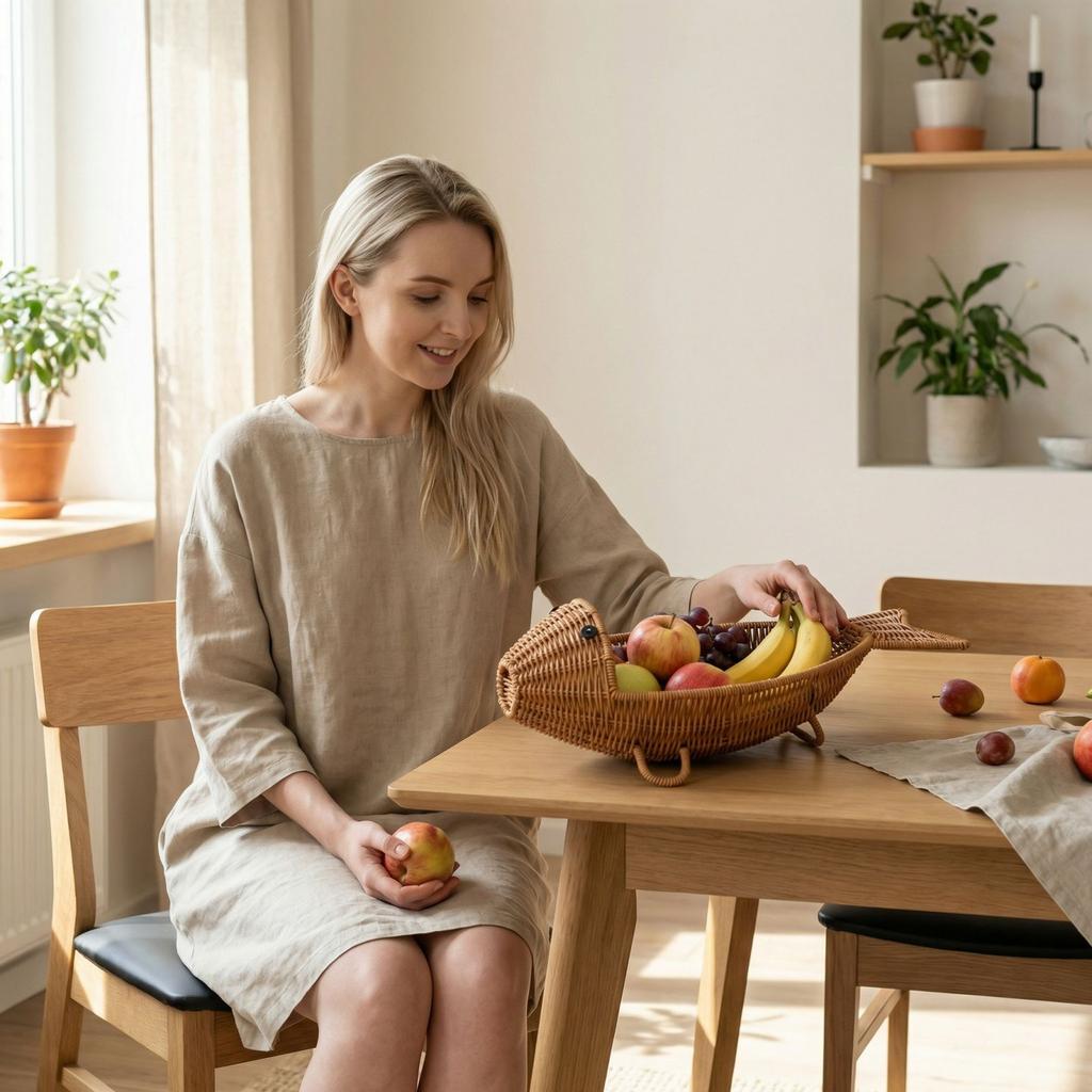 Fruit Platter, Rattan Woven Storage, Cute Desktop Woven Bread Basket, Living Room Kitchen Storage Basket, Snack Storage Basket