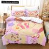 3D Anime Bee And Puppycat Bedding Set Single Twin Full Queen King Size Bed Set Adult Kid Bedroom Duvet cover Sets Home Textiles